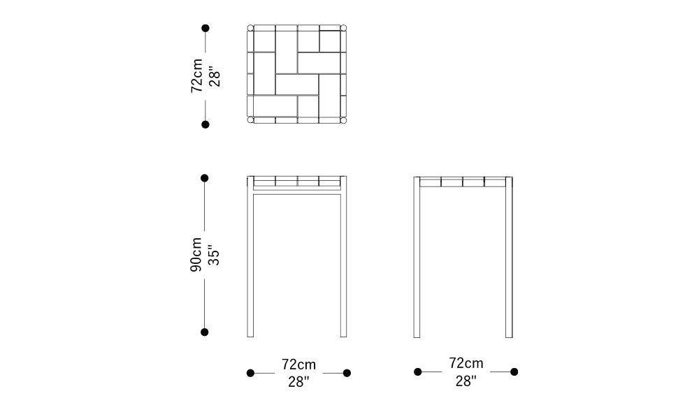 Image of the main dimensions of the product